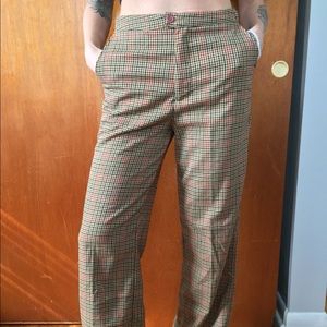 Brandy Melville plaid wide leg pants